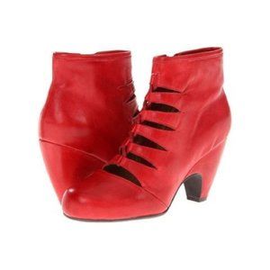 Miz Mooz Red THRONE Lace Cutout Ankle Boots